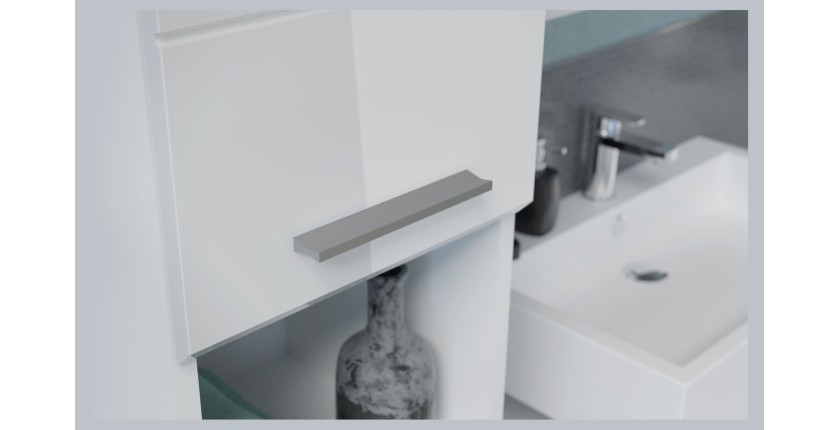 Meuble de rangement salle de bain – Blanc laqué – VICCO