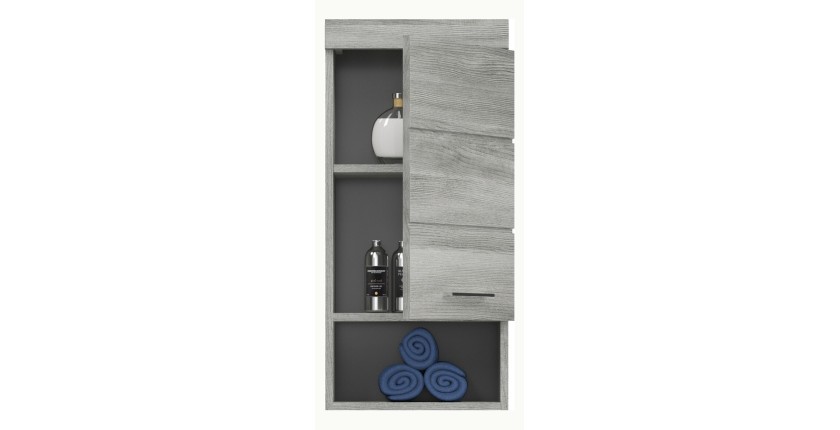 Meuble de rangement suspendu AVENSIO – Gris laqué – Design moderne