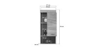Meuble de rangement suspendu AVENSIO – Gris laqué – Design moderne