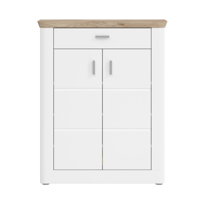 Buffet de entrada con 2 puertas y 1 cajón – Blanco Mate – CAMPAGNA