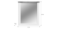 Miroir CAMPAGNA blanc et chêne – 77x87 cm, style campagne