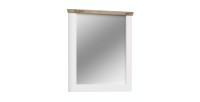 Miroir CAMPAGNA blanc et chêne – 77x87 cm, style campagne