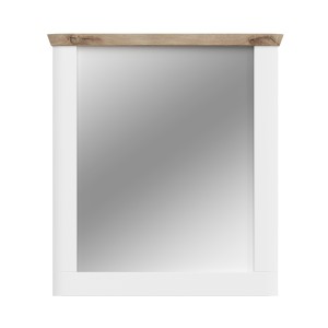 Miroir CAMPAGNA blanc et chêne – 77x87 cm, style campagne