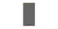 Ensemble de salle de bain : meuble sous vasque + colonne + armoire de rangement avec miroirs et LED + 2 demi colonne – Gris anth
