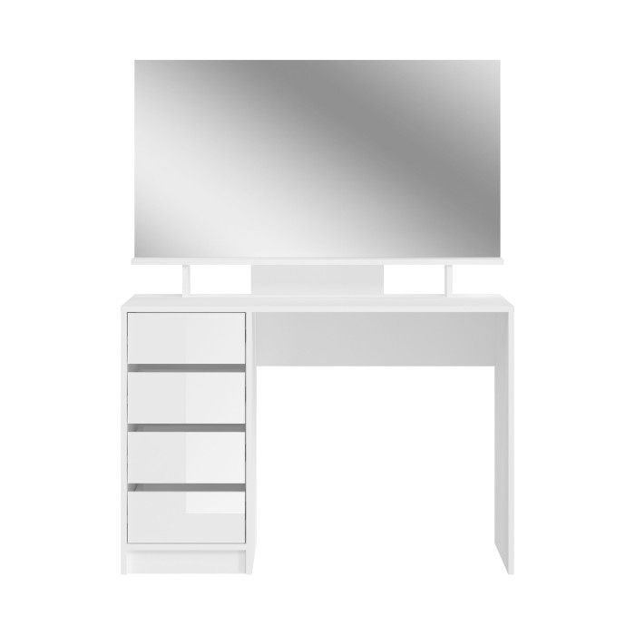 Coiffeuse ESTRELLA weiß mit Spiegel – 110 cm, 4 Schubladen, klassischer Stil