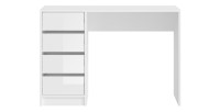 Coiffeuse ESTRELLA blanche sans miroir – 110 cm, 4 tiroirs, style classique