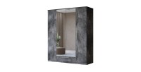 Armario BOMBAY – 4 puertas 1 cajón con espejo – LED multicolor – Color pizarra – Diseño moderno