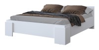 Cama BOMBAY – 160x200 cm – Blanco – Diseño moderno – Somier no incluido
