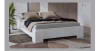 Bett BOMBAY – 160x200 cm – Weiß – Modernes Design – Lattenrost nicht inbegriffen