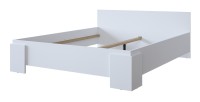 Lit BOMBAY – 180x200 cm – Design blanc – Sommier non inclus – Style contemporain