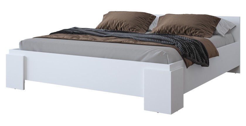 Bed BOMBAY – 180x200 cm – Wit design – Lattenbodem niet inbegrepen – Hedendaagse stijl