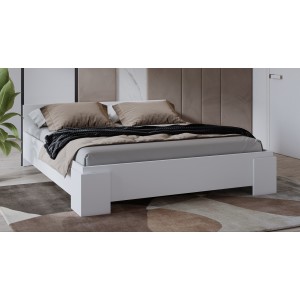 Bed BOMBAY – 180x200 cm – Wit design – Lattenbodem niet inbegrepen – Hedendaagse stijl