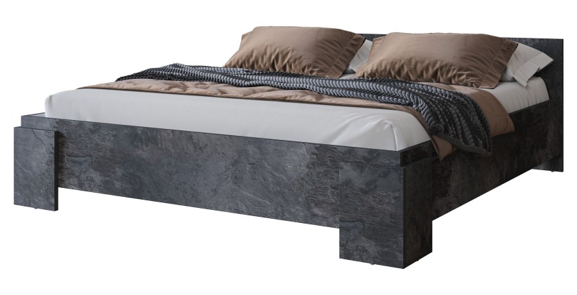 Bed BOMBAY – 180x200 cm – Leisteen effect – Modern ontwerp