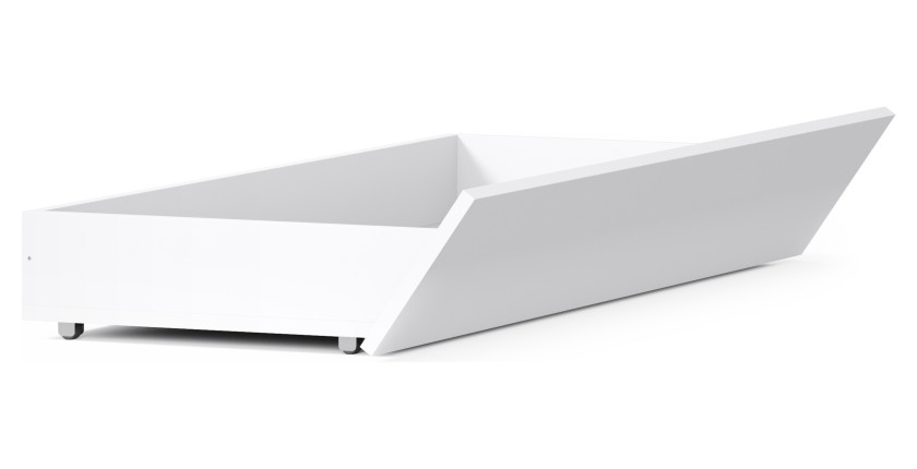 Tiroirs de lit FLORENCE – Lot de 2 – Blanc – Pour lit 160x200 ou 180x200 – Rangement pratique