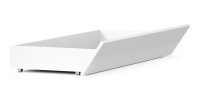 Pack lit FLORENCE – 180x200 cm – Avec sommier + 2 tiroirs – Chevets intégrés – Blanc et chêne