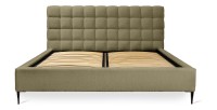Bed MILLIO – Olijf – 180x200 cm – Stof chenille bouclé – Inclusief bedbodem – 5-sterren hotelcomfort