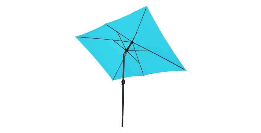 L'indispensabile estate: Ombrellone inclinabile turchese + custodia anti-UV + piedi in cemento 25Kg