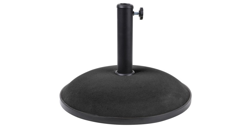 L’indispensable été : Parasol inclinable coloris gris clair + housse anti-UV + pieds en ciment 25Kg