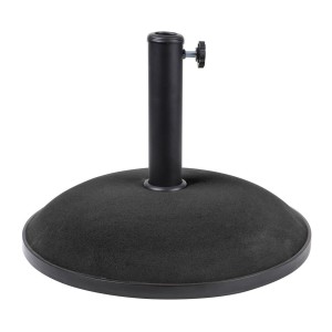 L’indispensable été : Parasol inclinable coloris gris clair + housse anti-UV + pieds en ciment 25Kg