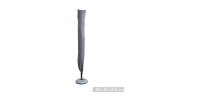 L’indispensable été : Parasol inclinable coloris gris clair + housse anti-UV + pieds en ciment 25Kg