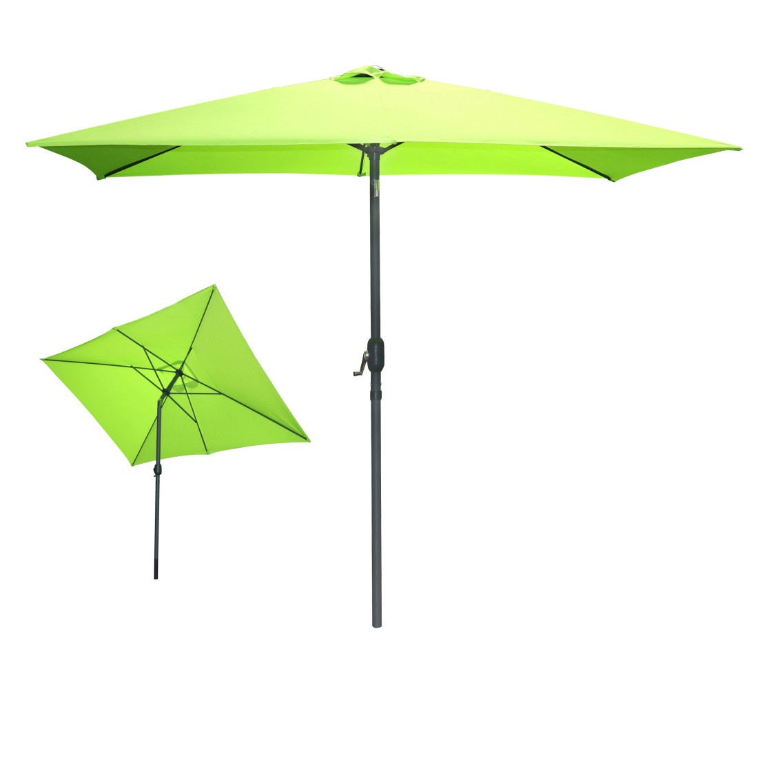 Parasol Inclinable Rectangulaire Turquoise – 200x300 Cm – Pour Terrasse Et Jardin