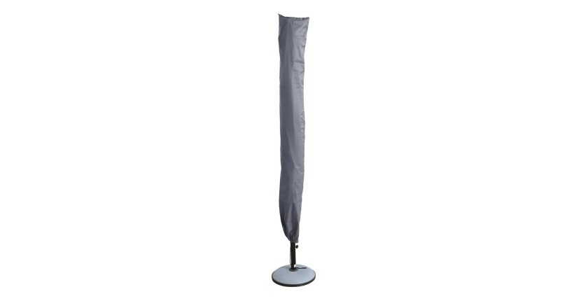 L’indispensable été : Parasol inclinable vert pomme + housse anti-UV + pieds en ciment 25Kg