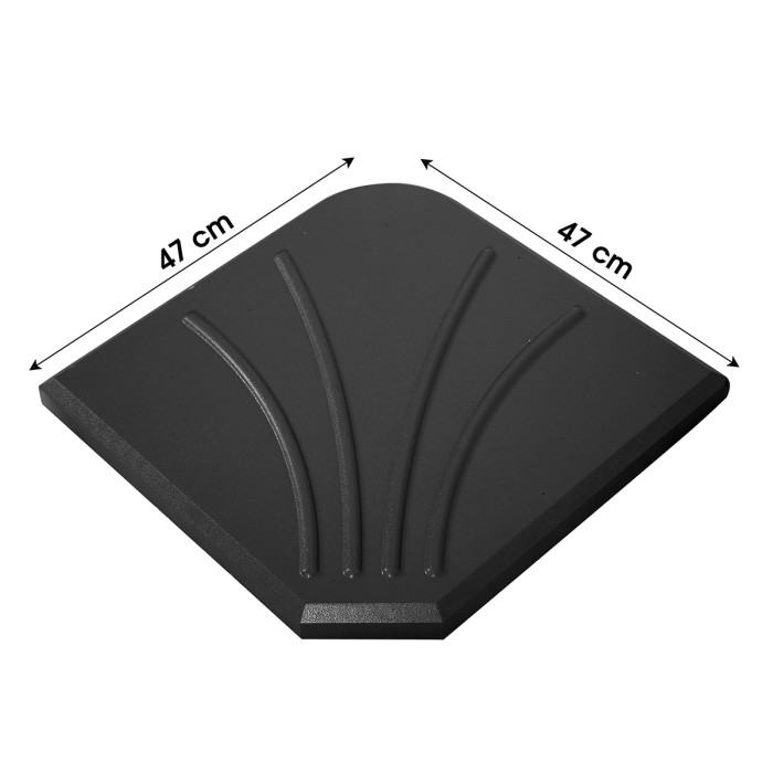 Pack parasol zwevend beige + betontegel – Elegantie, XXL schaduw en gegarandeerde stabiliteit