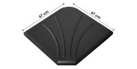 Pack parasol déporté gris clair + dalle béton – Élégance, ombre XXL et stabilité assurée