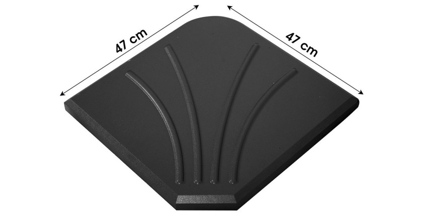 Pack parasol déporté gris clair + dalle béton – Élégance, ombre XXL et stabilité assurée