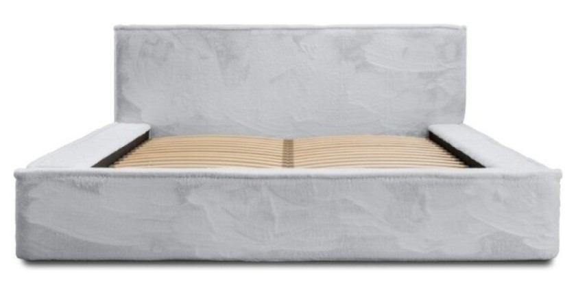 Lit coffre ORLANE – Blanc Nuage polaire – 180x200 cm – Sommier relevable – Design haut de gamme 