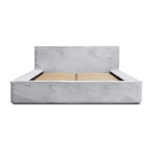Lit coffre ORLANE – Blanc Nuage polaire – 180x200 cm – Sommier relevable – Design haut de gamme 