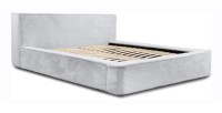 Lit coffre ORLANE – Blanc Nuage polaire – 180x200 cm – Sommier relevable – Design haut de gamme 