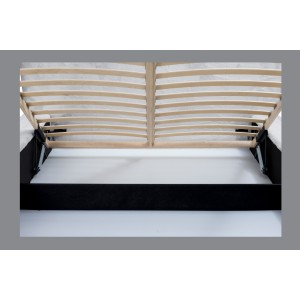Lit coffre ORLANE – Blanc Nuage polaire – 180x200 cm – Sommier relevable – Design haut de gamme 