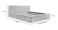 Lit coffre ORLANE – Blanc Brume de soie polaire – 160x200 cm – Sommier relevable – Design haut de gamme 