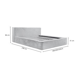 Lit coffre ORLANE – Blanc Brume de soie polaire – 160x200 cm – Sommier relevable – Design haut de gamme 