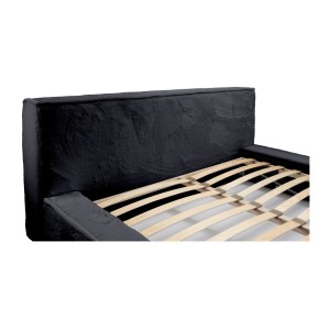 Lit coffre ORLANE – Blanc Brume de soie polaire – 160x200 cm – Sommier relevable – Design haut de gamme 