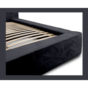 Lit coffre ORLANE – Blanc Brume de soie polaire – 160x200 cm – Sommier relevable – Design haut de gamme 