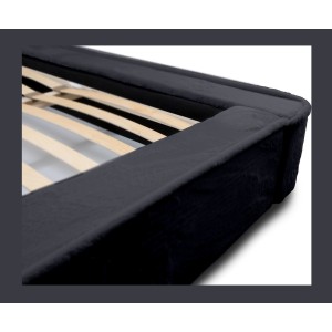 Lit coffre ORLANE – Blanc Brume de soie polaire – 160x200 cm – Sommier relevable – Design haut de gamme 