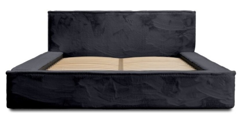 Lit coffre ORLANE – Blanc Brume de soie polaire – 180x200 cm – Sommier relevable – Design haut de gamme 
