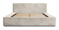 Lit coffre ORLANE – Beige Sable nacré polaire – 160x200 cm – Sommier relevable – Design haut de gamme 