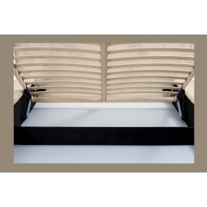 Lit coffre ORLANE – Beige Velours de dune – 180x200 cm – Sommier relevable – Design haut de gamme 