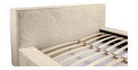Lit coffre ORLANE – Beige Velours de dune – 180x200 cm – Sommier relevable – Design haut de gamme 