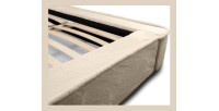 Lit coffre ORLANE – Beige Velours de dune – 180x200 cm – Sommier relevable – Design haut de gamme 