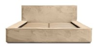 Lit coffre ORLANE – Beige Poudre de miel polaire – 140x200 cm – Sommier relevable – Design haut de gamme 