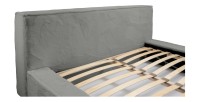 Lit coffre ORLANE – Gris Charbon minéral polaire – 160x200 cm – Sommier relevable – Design haut de gamme 