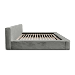 Lit coffre ORLANE – Gris Charbon minéral polaire – 160x200 cm – Sommier relevable – Design haut de gamme 
