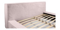 Lit coffre ORLANE – Rose Poussière de rose polaire – 160x200 cm – Sommier relevable – Design haut de gamme 