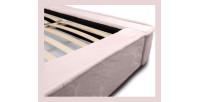Lit coffre ORLANE – Rose Poussière de rose polaire – 160x200 cm – Sommier relevable – Design haut de gamme 