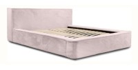 Lit coffre ORLANE – Rose Poussière de rose polaire – 180x200 cm – Sommier relevable – Design haut de gamme 