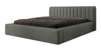 Lit coffre CERVIN – Velours doux Sauge Nocturne – 180x200 cm – Sommier relevable – Design élégant 